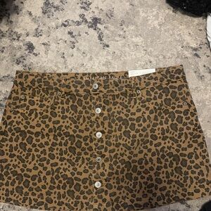American Eagle Outfitters Brown Leopard Mini Skirt